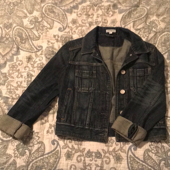 Express Jackets & Coats Cropped Denim Jacket Poshmark